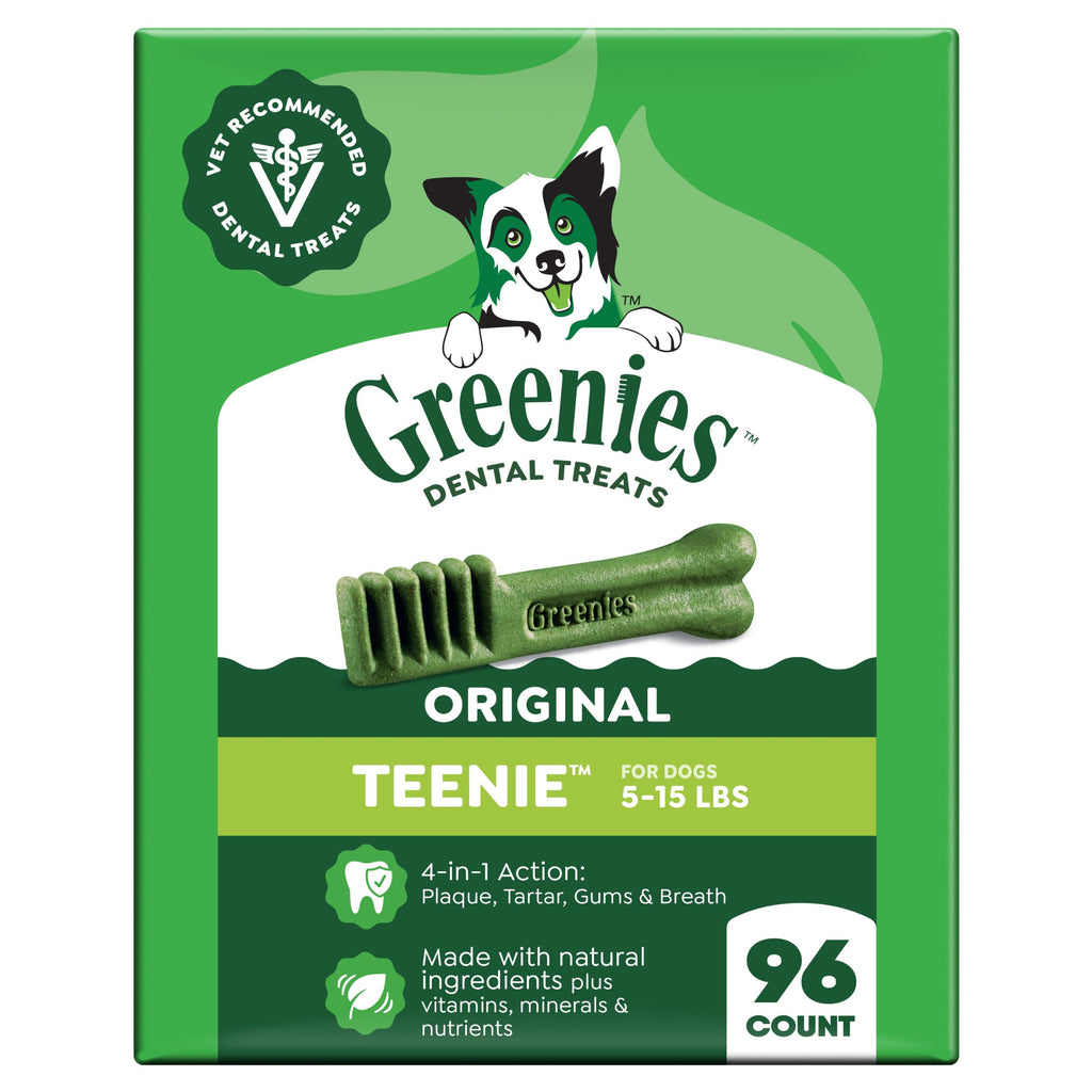 Greenies Teenie Original Natural Dental Dog Treats, Chicken, 96 Count