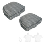 Hot Tub Booster Seat, Weighted SPA Booster Seat Cushion for Adults, 3D Air Mesh Hot Tub Seat Accssories with Non-Slip Micro Dot Bottom,Indoor or Outdoor Quick Dry Hot Tub Pillow (2 Pack-Grey)