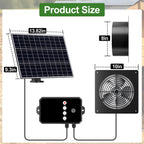 Ereto 15W Dual Solar Powered Fan with programmable Remote with 3 Mode