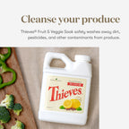 Young Living Thieves Fruit & Veggie Soak, 16 fl oz | Natural Home Care Cleanser | Gently Cleansing | Plant-Based | Infused with Water, Decyl Glucoside, Citric Acid, & Sodium Citrate