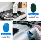 Electric Spin Scrubber Replacement Brush Heads Set, 10 Piece Replacement Brush Cleaning Kit for Cordless Power Scrubber, for Household Cleaning Brushes Kitchen Bathroom Floor Tile Car