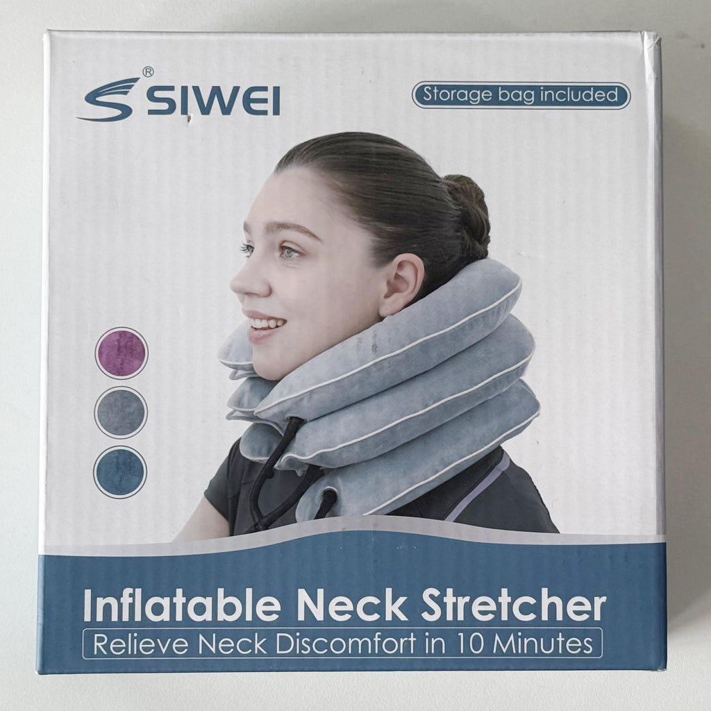 S Cervical Neck Traction Device for Instant Neck Pain Relief - Inflatable & Adjustable Neck Stretcher Neck Support Brace, Neck Traction Pillow for Home Use Neck Decompression