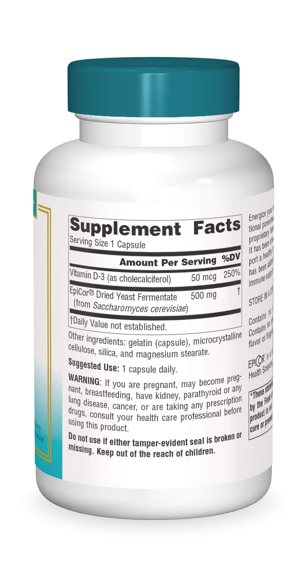 Source Naturals Wellness EpiCor with Vitamin D-3 for Heightened Immune Defense* - 120 Capsules