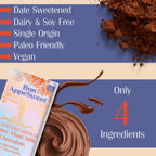 Bon Appesweet Date Sweetened Chocolate Bar - Better than Milk Chocolate | 2.2 Ounce (Pack of 5) | Organic, Zero Added Sugar, 54% Cacao, Plant Based, Dairy Free, and Guilt Free!