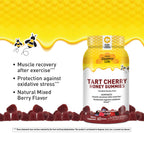 Country Life® Tart Cherry Honey Gummies - Non-GMO - Certified Gluten Free - Certified Vegetarian by AVA –to Support Muscle Recovery After Exercise***