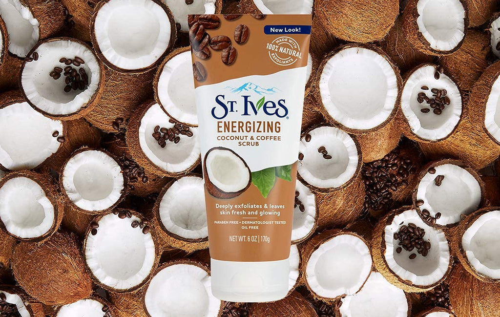 St Ives Scrub Energizing Coconut & Coffee 6 Ounce (Pack of 6)