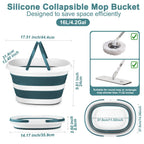 Collapsible Bucket for Cleaning, 4.2 Gallons Mop Bucket with Handle for Floor Window Car Washing, Silicone Ice Buckets for Parties Camping Fishing Beach, RV Laundry Storage Household Cleaning Supplies