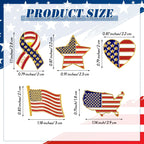 Inbagi American Flag Lapel Pins Bulk USA Waving Flag Pins Memorial Day Veteran Gifts Souvenir Hat Men Women Patriotic (50 Pcs)
