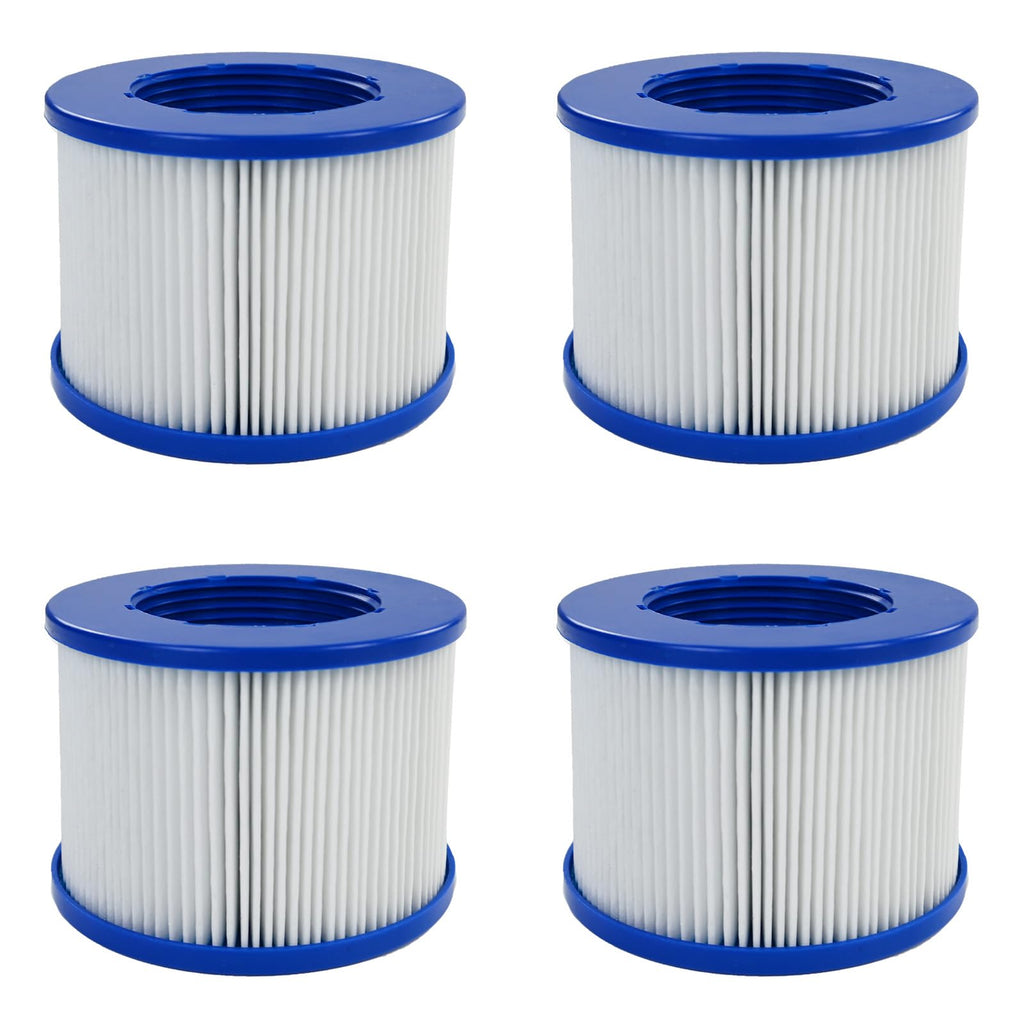 MRSTOT Screw-in Hot Tub Filter Replacement for RELXTIME/ALEKO/Wejoy Aquaspa/Co-z/Wave/CleverSpa - Threaded Cartridges for Inflatable Hot Tubs & Massage Pools (4 Pack)