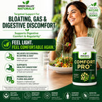 ComfortPro™ Daily Probiotics for Digestive Health | Constipation Relief & Bloating Support for Women & Men | Gut Cleanse with Zinc | Helps Reduce Gas & Promotes Digestive Regularity | Valley Formula