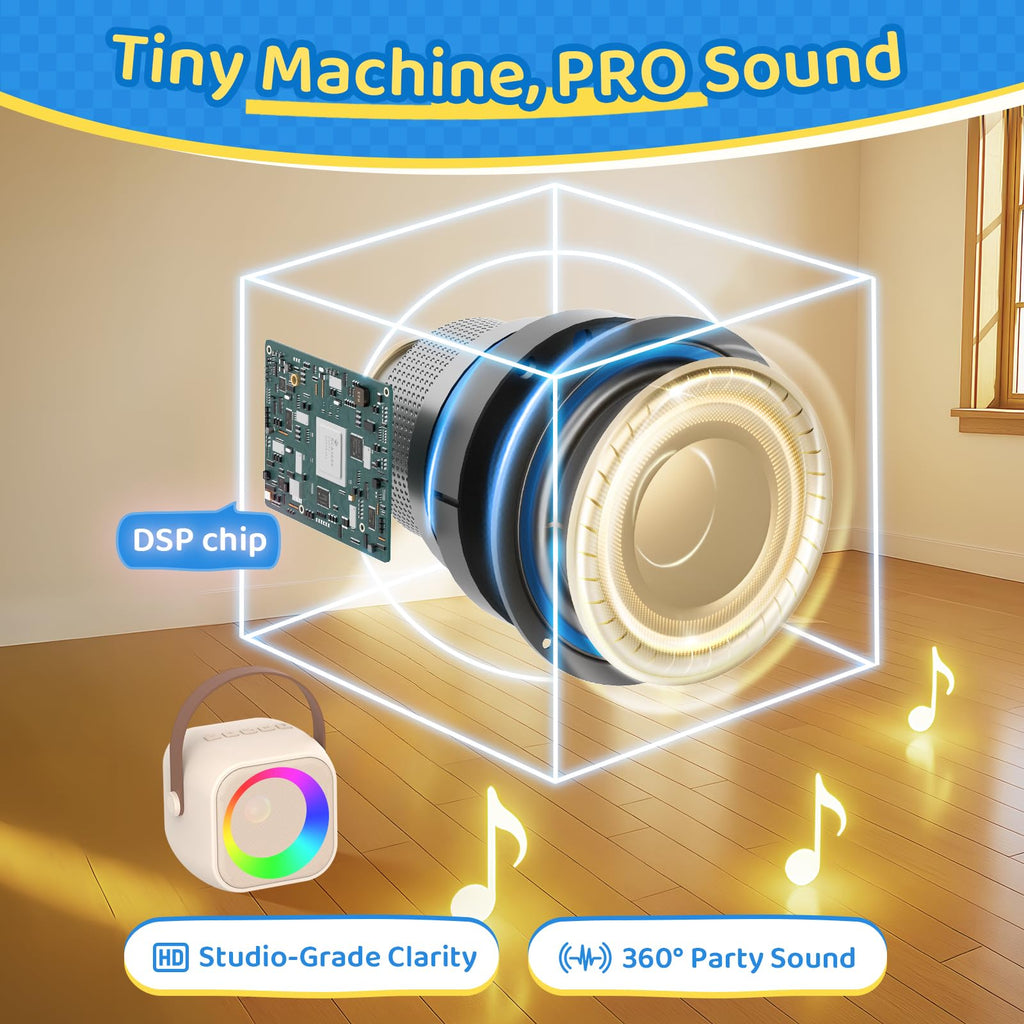 Jeefu Karaoke Machine for Kids, Toys for 3-12 Years Old Girls Gifts