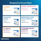 McKesson Ultimate Briefs, [72 Count], Size L, 45-58 in. Incontinence Adult Diapers with Tabs, Maximum Absorbency, Unisex, Disposable, Elastic Leg Gathers and Contoured Fit for Men and Women