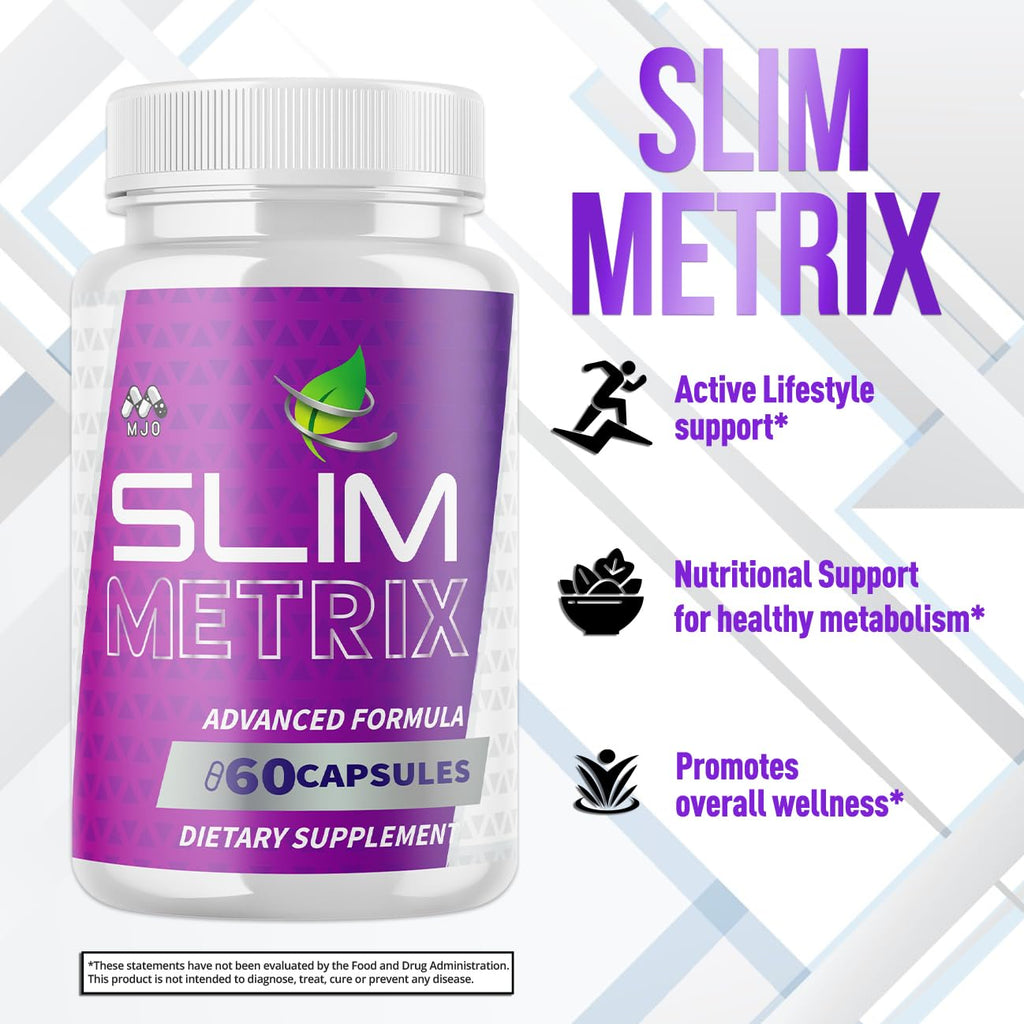 (3 Pack) Slim Metrix Capsules, Official Slim Metrix Pills with All Natural Ingredients,Advanced Weight Management & Wellness Support Supplement, Maximum Strength Healthy Lifestyle Pills (180 Capsules)