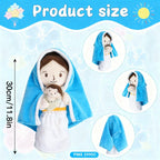 Yelakey Jesus Plush Virgin Mary Doll 11.8" Stuffed Religious Gift for Kids