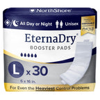 NorthShore EternaDry Booster Pads for Men and Women with Adhesive, Large, Pack/30