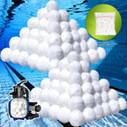 YAZ&OUZ 5.0 Lbs Pool Filter Balls for Sand Filter, Reusable Eco-Friendly Sand Filter Balls (Equals 225lbs Pool Filter Sand), Pool Filter Media Balls with Wash Bag, Filter Balls for Swimming Pools