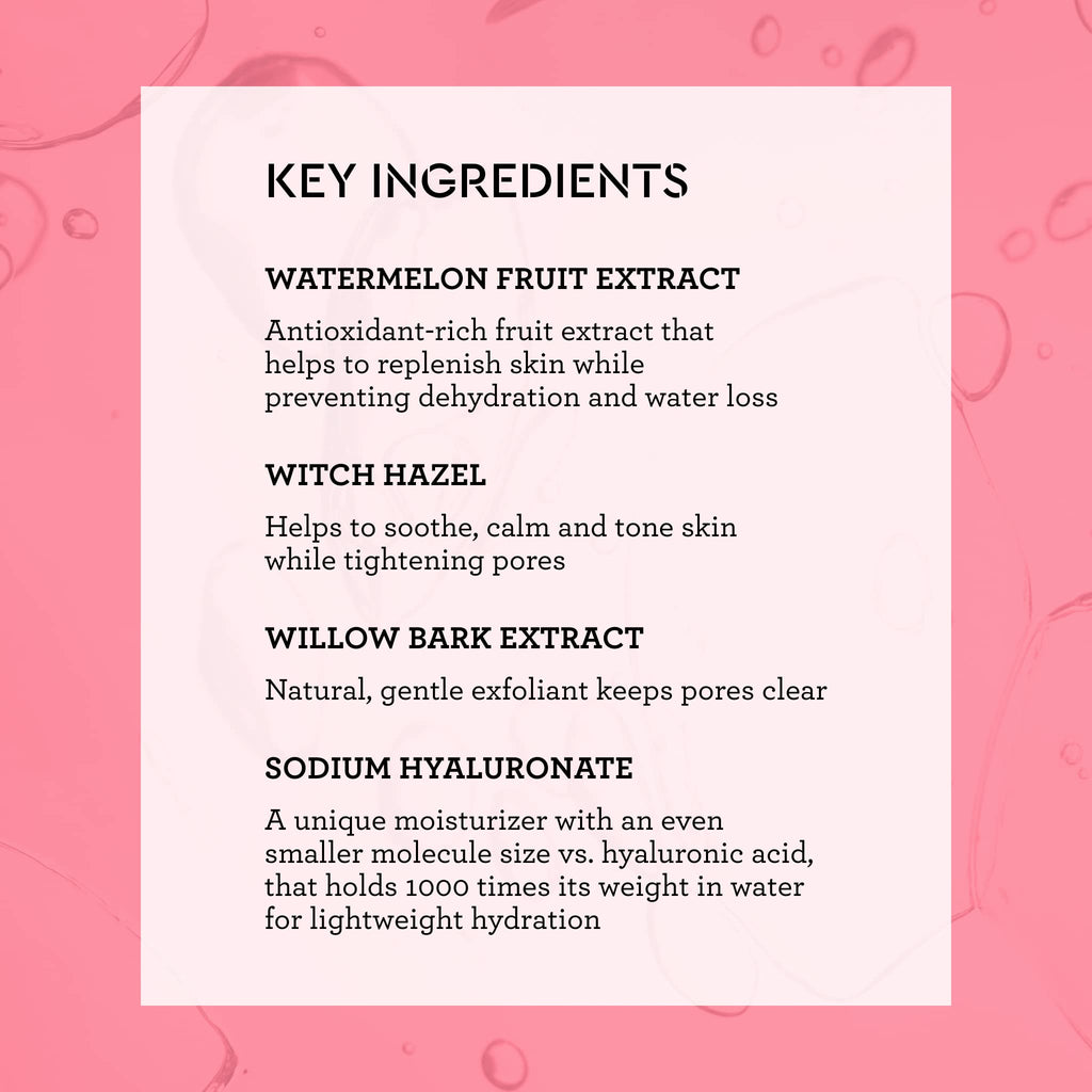 Bliss What a Melon Replenishing Watermelon Hyaluronic Acid Toner - 7 Fl Oz - Witch Hazel & Willow Bark - Hydrates, Refreshes and Energizes Tired Skin - Clean - Vegan & Cruelty-Free