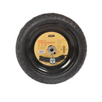 Universal Fit, Flat Free Wheelbarrow Tire and Wheel Assembly with Adapter Kit, black