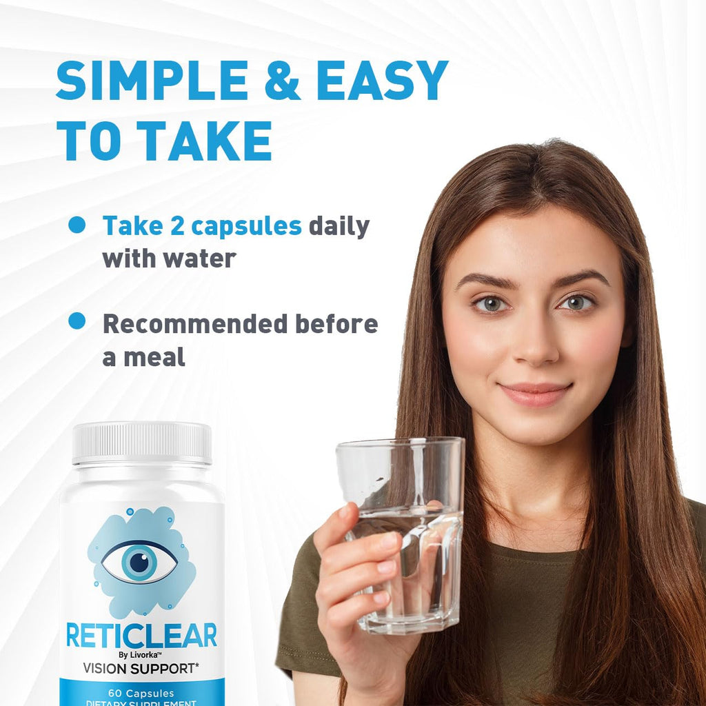 (3 Pack) RetiClear Capsules - Official Eye Health Support Pills, All Natural RetiClear Advanced Supplement Vitamins for Overall Wellness & Support Health Reviews, 180 Capsules for 3 Months