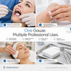 200 Gauze Pads 2x2 - Soft 4-Ply Non Woven Gauze Sponges - Non Sterile Dental Gauze & Esthetic Wipes - All Purpose Medical Gauze Squares for First Aid, Surgical, Wound Dressing