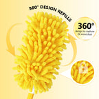 Yicotira 8 Pack Reusable Duster Refill Compatible with Swiffer Hand Duster - 360 Heavy Duty Dusters Refills - Microfiber Ceiling Fan Duster for Swiffer Dusters Extended Handle (Handle is Not Included)