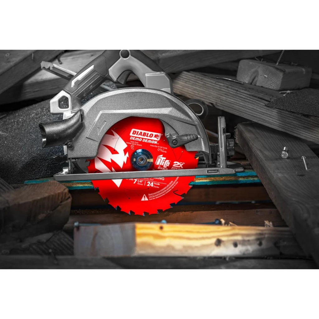 Diablo Demo Demon Framing/Demolition Saw Blade with Perma-Shield Coating - Dura-Blend Carbide - 7-1/4" x 24-Tooth - D0724DA