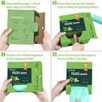 Compostable Trash Garbage bags,AYOTEE 13-15 Gallon Tall Kitchen Trash Bags,Heavy Duty Unscented 1.18Mils 55 Liter,60 Count,Strong Thicken Rubbish Waste Can Liners for Kitchen Garden Home