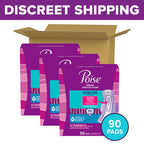 Poise Ultra Thin Incontinence & Postpartum Pads with Wings for Bladder Leaks, 4 Drop Moderate Absorbency, Regular Length, 90 Count (Packaging May Vary)