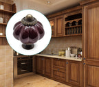 Seimneire 25pcs Dark Purple Vintage Ceramic Cabinet Knobs and Drawer Pulls with Mounting Screws