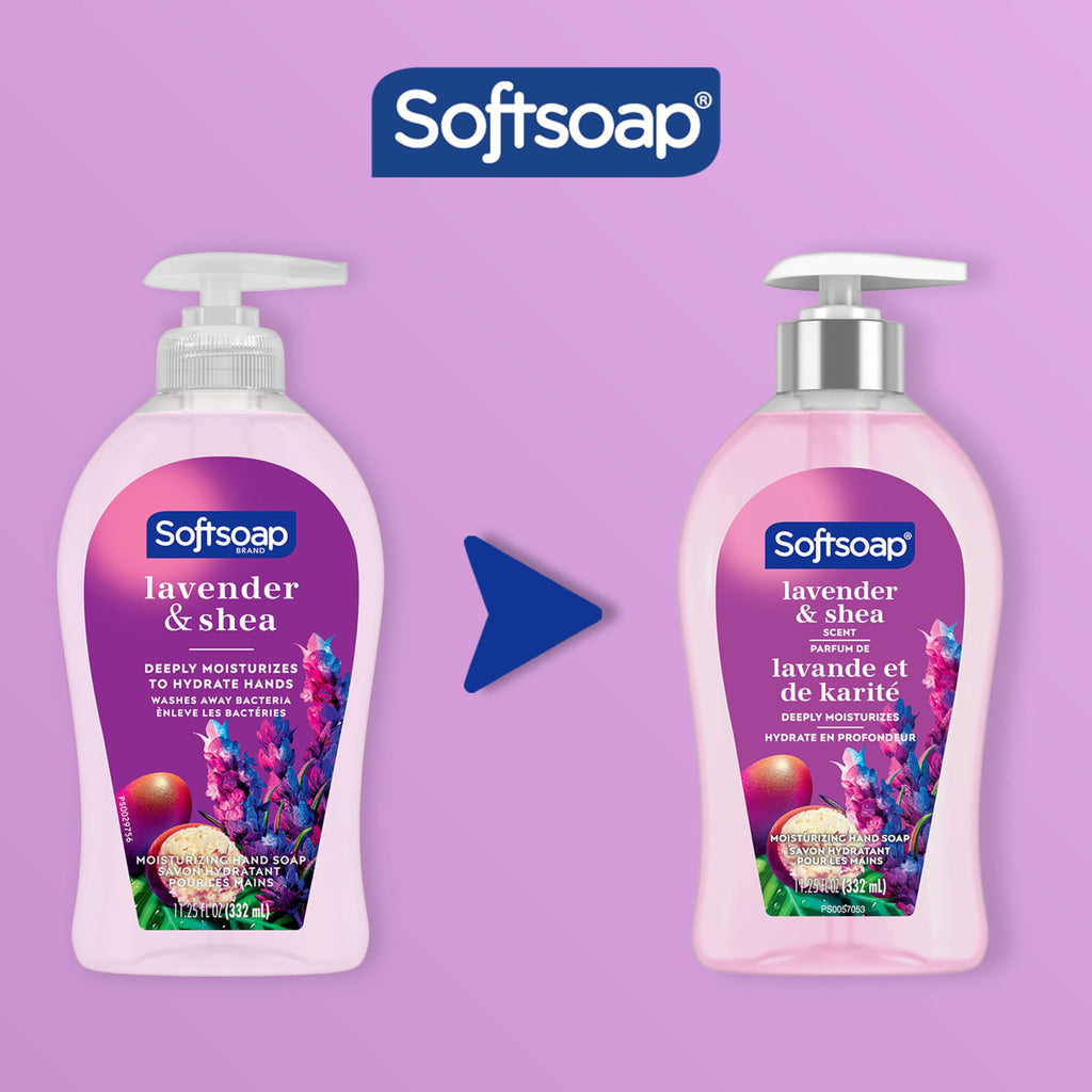 Softsoap Lavender & Shea Scent Liquid Hand Soap, Moisturizing Liquid Hand Soap, 11.25 Ounce, 6 Pack