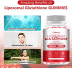 Oakevlp 30 Days Supply 2500MG Liposomal Glutathione Gummies,Enhance 98% Absorption-for Skin whitening & Support Liver Function, Antioxidant for Aging Alleviation