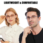 AQWANO 4 Pack Computer Reading Glasses Blue Light Blocking Lightweight TR90 Flexible Frame UV Protection Readers for Women Men +2.0