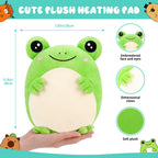 Frog Microwave Heating Pad for Period Cramps, Microwavable Heating Pad for Neck Pain Relief, Heatable Stuffed Animals for Adults Kids, Frog Plush Toys with Removable Heat Pack with Lavender Scented