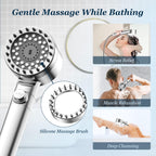 FEELSO Filtered Shower Head with Handheld, High Pressure 4 Spray Showerhead with Filters & Upgraded Anti-clog Nozzles for Hard Water -Remove Chlorine, Reduce Dry Itchy Skin -ON/OFF Switch