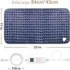 VAAGHANM Heating Pad: 33 x 17 inches Electric Heating Pad for Back -Extra Large Heat Pad for Shoulder/Neck/Knee/Arms - Upgraded 6 Timer & 6 Temperature Controller -Auto Shut Off- Gift for Mom