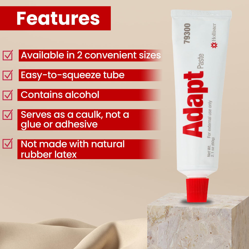 Hollister 79300 Adapt Skin Barrer Paste, 2.1 oz Tube – Ostomy Paste, Ostomy Supplies, Prevent Ostomy Leakage, Stoma Paste