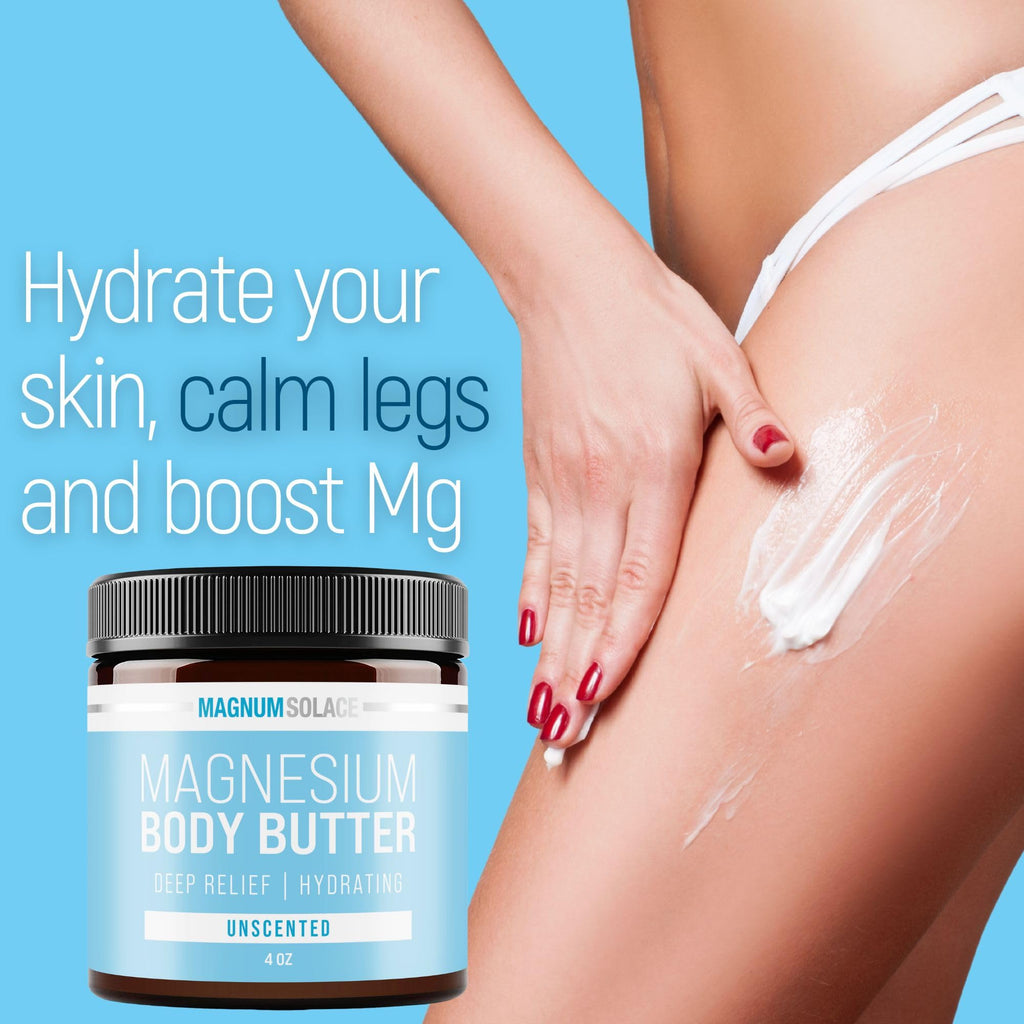 Magnum Solace Magnesium Body Butter - Nighttime Magnesium Cream - Lightly Scented