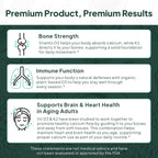 Organics Ocean Better D3 + K2-100% Organic VIT D3 and K2 Supplements with Maximum Bioavailability - Supports Bone Density, Calcium Balance, Immunity & Mood - 1-Pack, 30-Day Supply