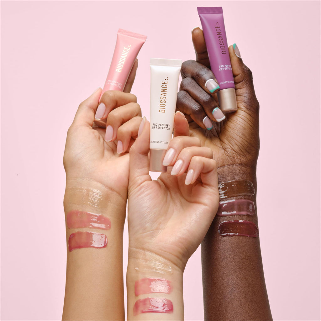 Biossance Pro-Peptide Lip Perfector – Triple-Treat Vegan Lip Balm – Deeply Hydrating with Pro-Peptides & Hyaluronic Acid – Enhances Natural Lip Color – Silky, Glossy Finish in Supernova, Berry
