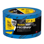 ScotchBlue PROSharp Painter's Tape 1 Inch Wide (0.94 in x 60 yd) 3 Rolls Blue Tape Protects Surfaces and Removes Easily, Edge-Lock Tape for Indoor and Outdoor Use (2093+-24AC3)