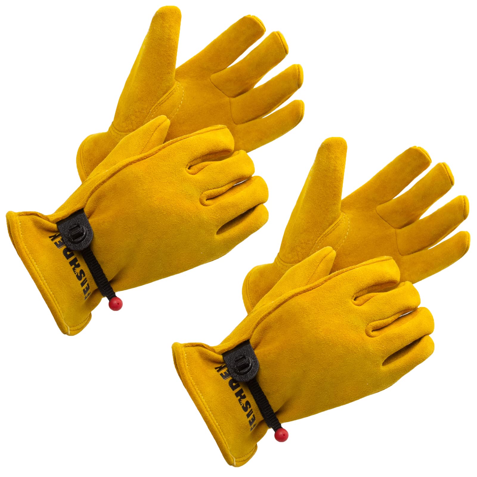 FEISHDEK Kids Large Yellow 2 Pairs Protective Gloves