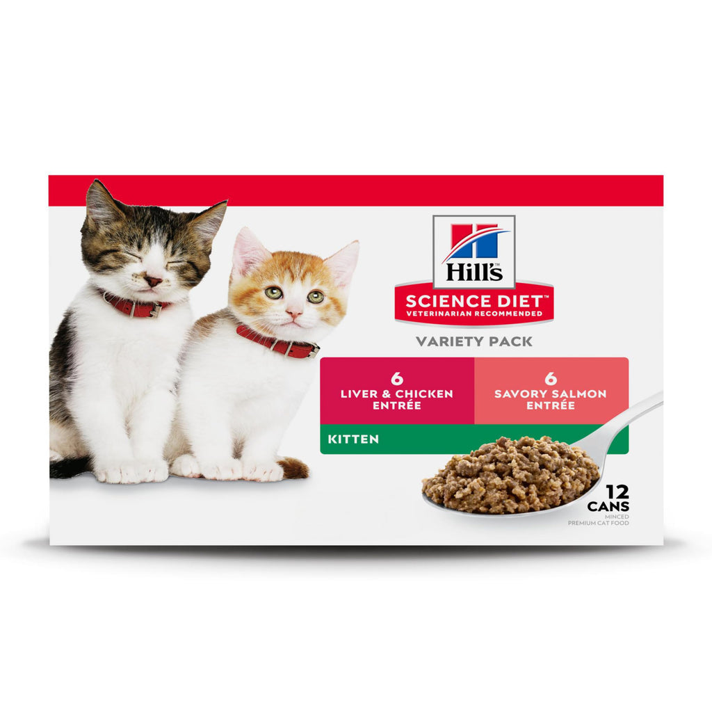 Hill's Science Diet Kitten Formula Wet Cat Food Variety Pack, 12-Pack