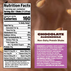 Premier Protein Non-Dairy Almondmilk Protein Shake, 20g, Chocolate, 12 Pack