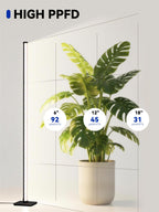 GLOWRIUM Vertical Grow Light for Indoor Plants, 60in LED Standing Lamp