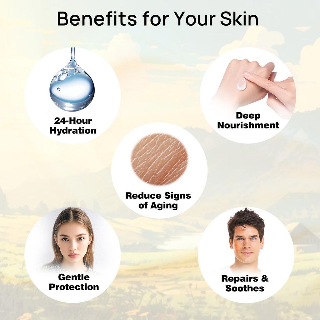 HJCMANA Beef Tallow for Skin 4 OZ, Natural Unscented Tallow and Honey Balm, Grass Fed Beef Tallow for Face and All Skin Types