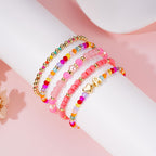 Turandoss 5PCS Initial Letter H Heart Bracelets for Her Birthday Gifts