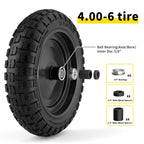 RONPOW 4.00-6 Flat Free Tire and Wheel for Wheelbarrow and Garden Cart