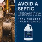 Septic Tank Shock Treatment | Bio Enzyme Septic Safe |Clears Leach & Drain Fields, Dissolves Organic Solids, Grease, Hair - Drain Deodorizer (128 OZ)