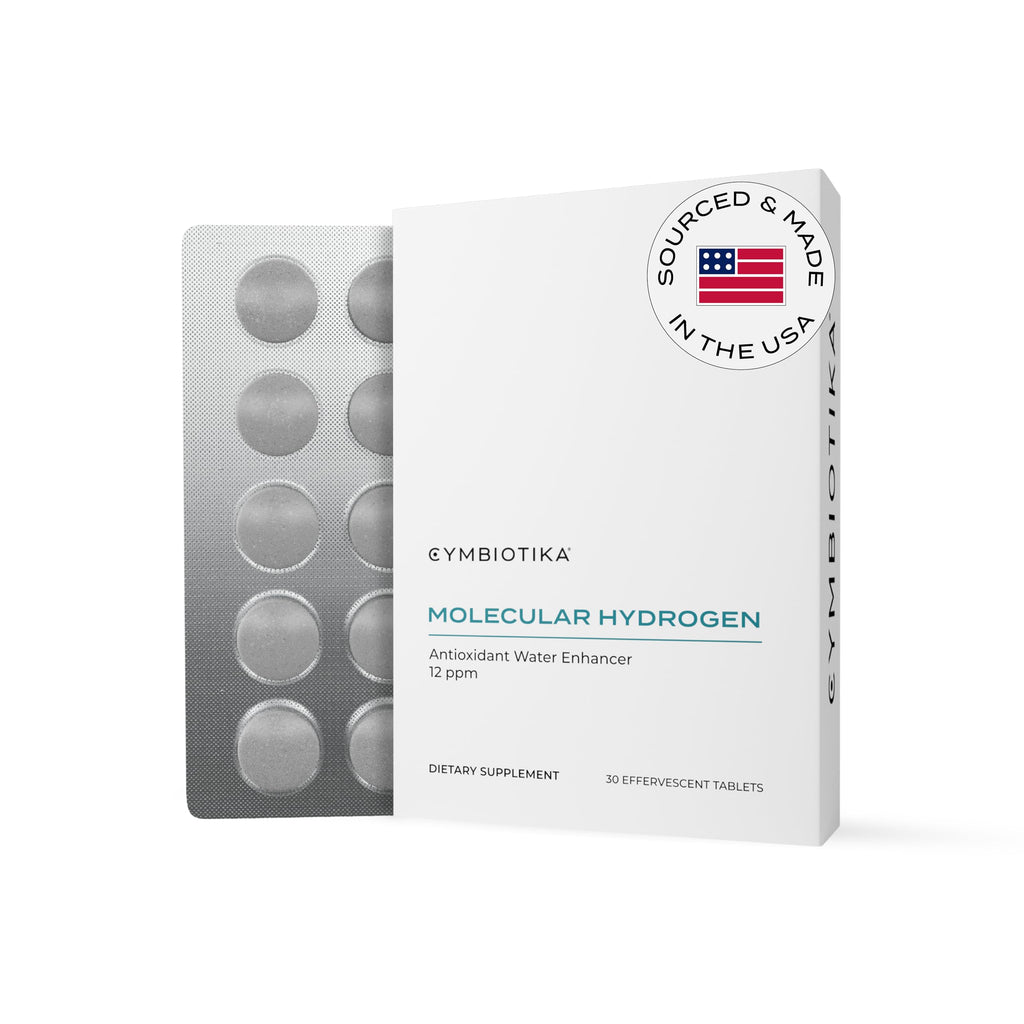 CYMBIOTIKA H2 Molecular Hydrogen Water Tablets with Magnesium, Energy Boost, Gluten Free, Keto Antioxidant Drink, Fast Dissolving Supplements, Helps Fight Inflammation & Stress 30 Tablets, 12 ppm