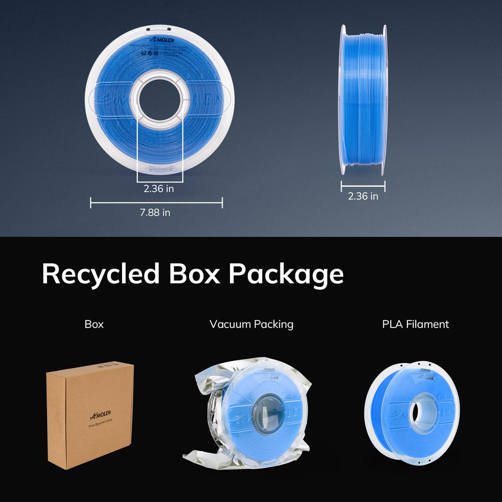 AMOLEN 3D Printer Filament PLA, True High Speed 600mm/s 1.75mm PLA Filament Matcha Green PLA, 1KG/2.2lb, Dimensional Accuracy +/- 0.02 mm, Smooth & Non-Tangle, Fits for Most FDM 3D Printer